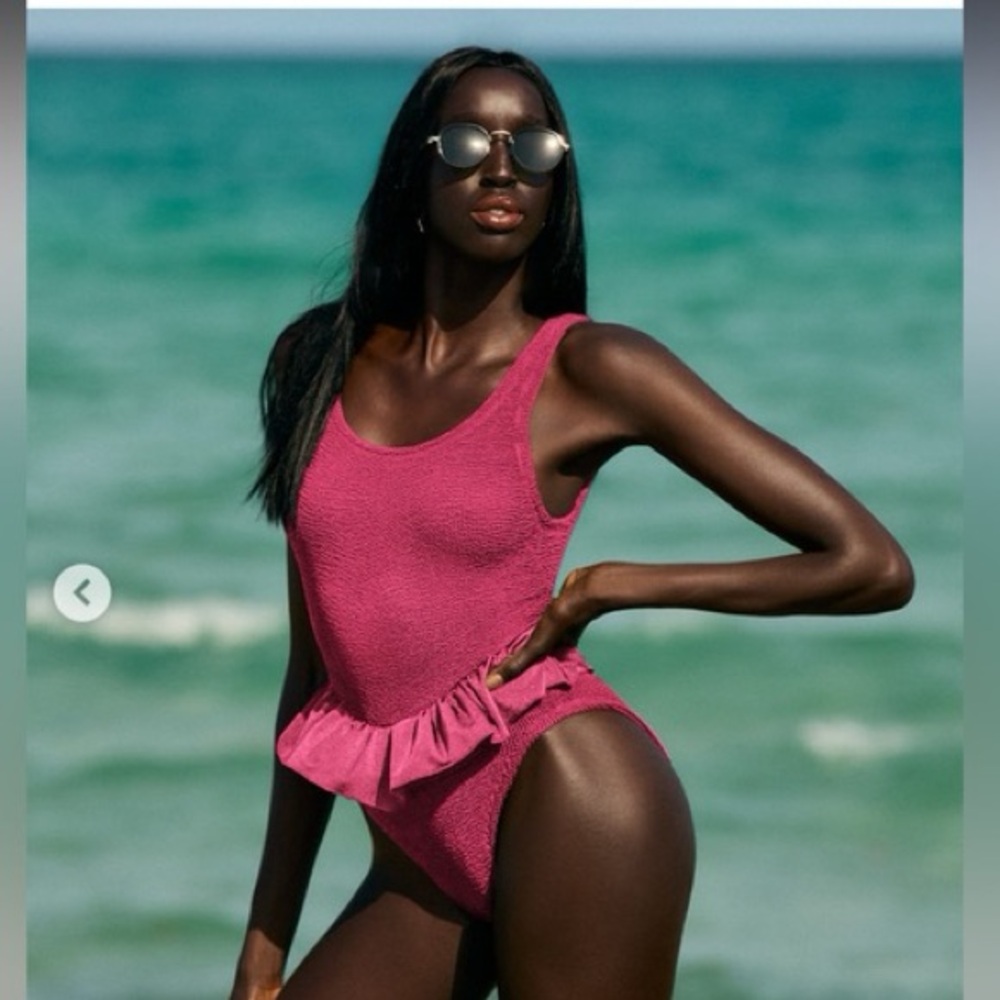 Hunza G Denise Frill Suit, OS